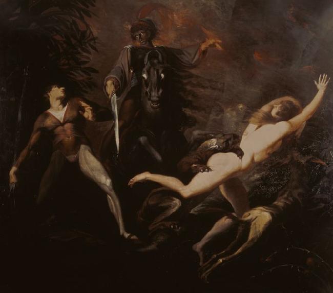 Johann Heinrich Fuseli Theodore Meets in the Wood the Spectre of His Ancestor Guido Cavalcanti Sweden oil painting art